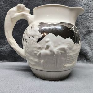 1940's Wedgwood Etruria & Barlaston D'Ye Ken John Peele' 24oz Pitcher Platinum